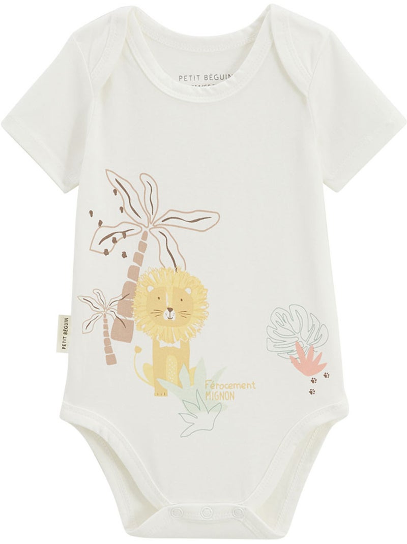 Lot de 2 bodies bébé manches courtes Auguste Jaune - Kiabi
