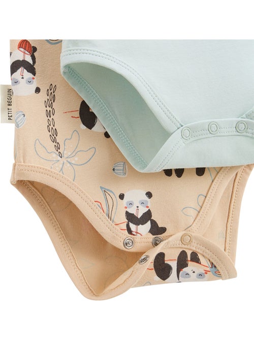Lot de 2 bodies bébé manches courtes Bento - Kiabi