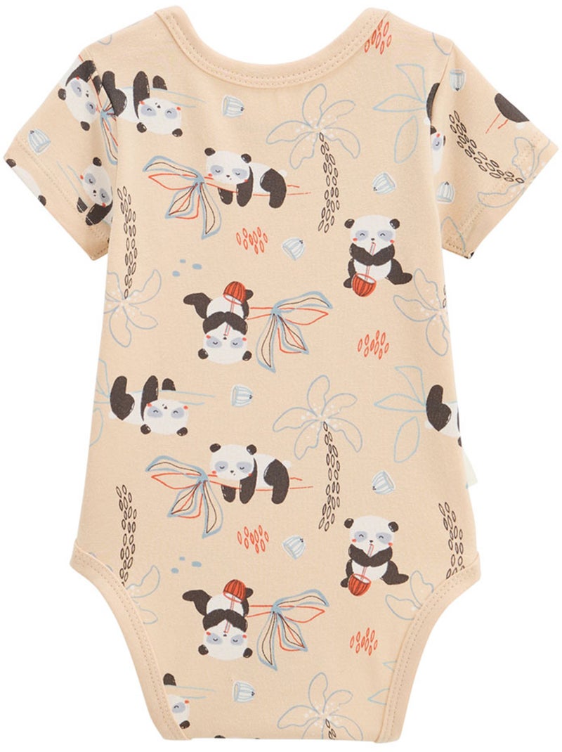 Lot de 2 bodies bébé manches courtes Bento Vert - Kiabi