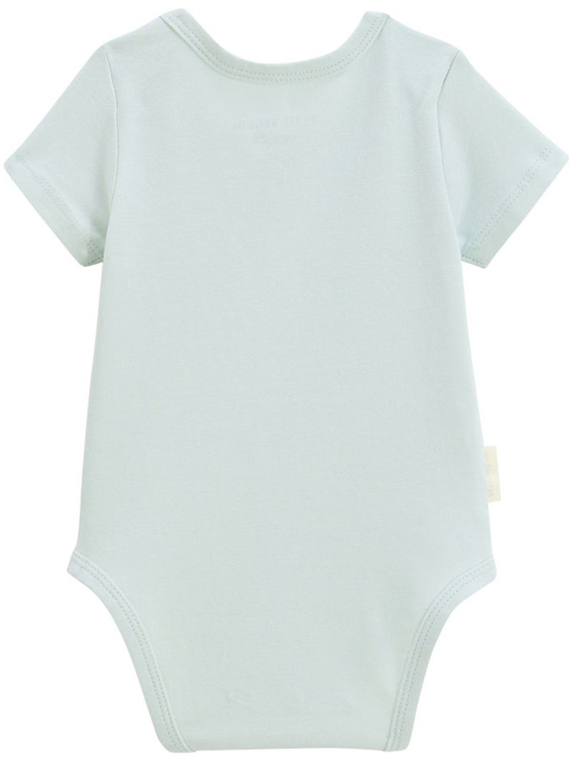Lot de 2 bodies bébé manches courtes Bento Vert - Kiabi