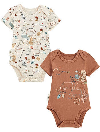 Lot de 2 bodies bébé manches courtes Kansas City