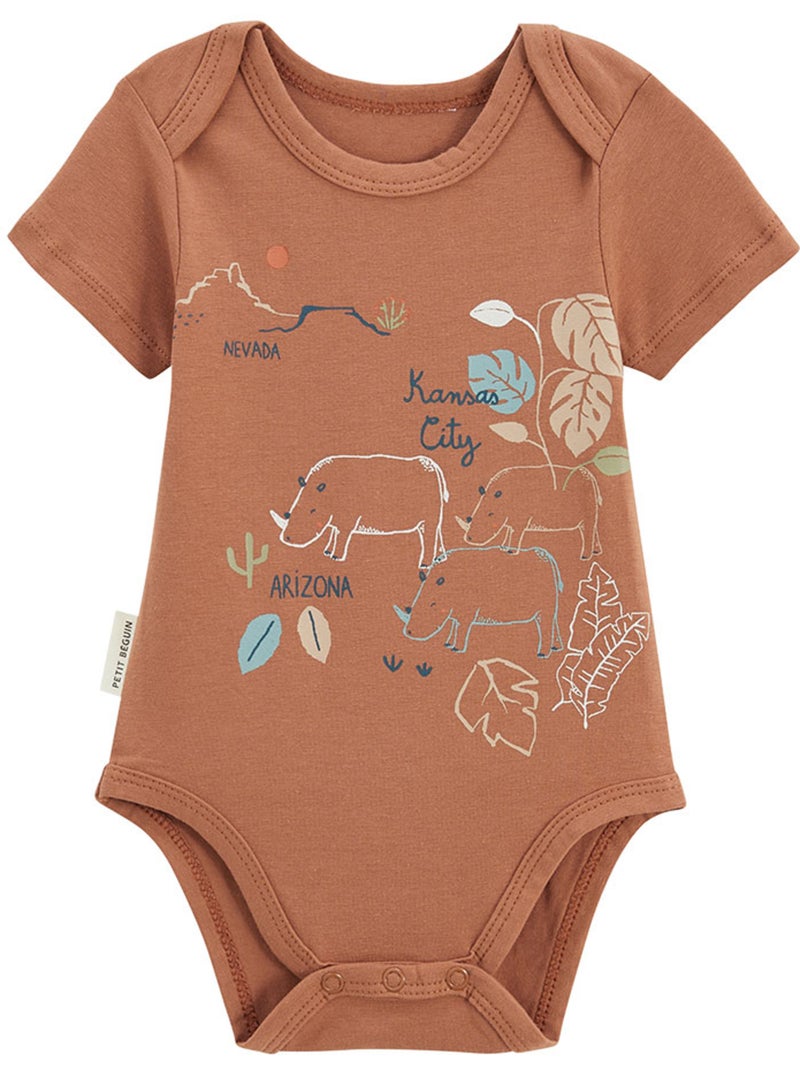 Lot de 2 bodies bébé manches courtes Kansas City Camel - Kiabi