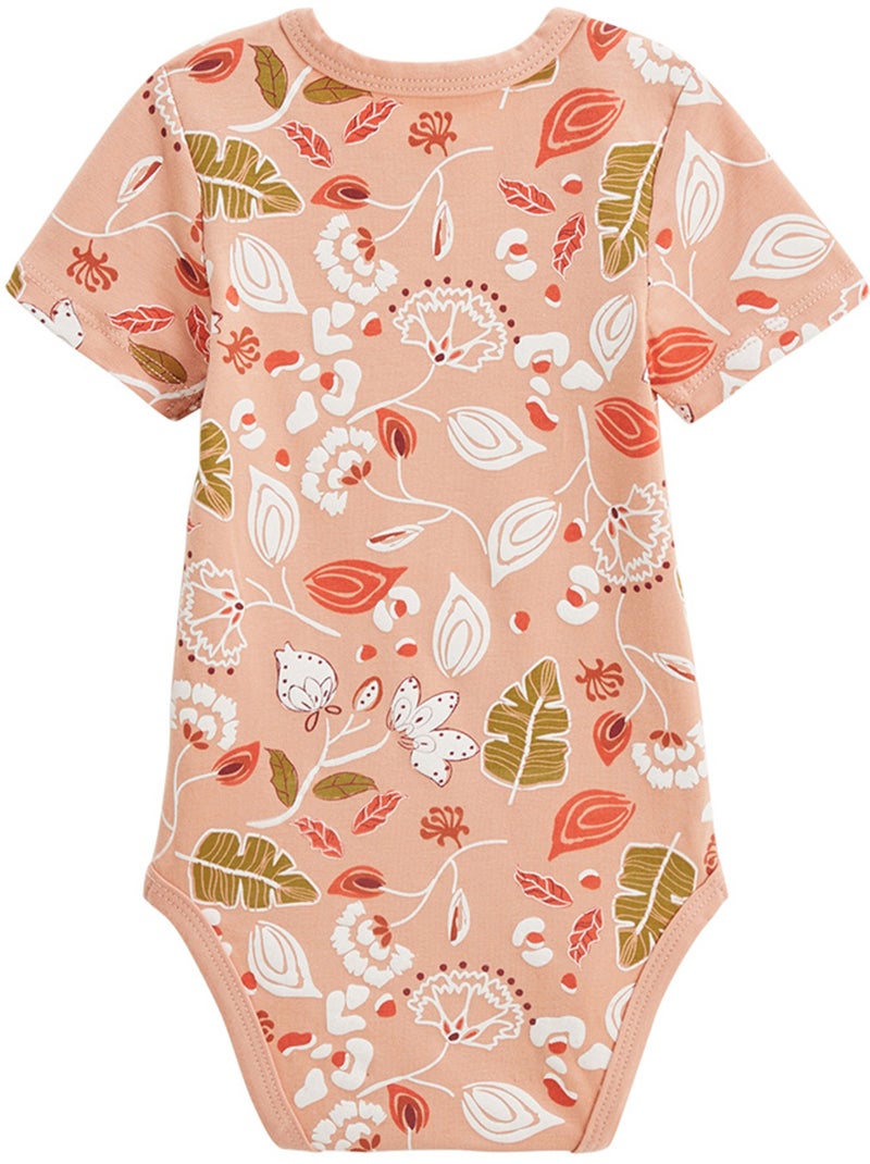 Lot de 2 bodies bébé manches courtes Mindanao Rose - Kiabi