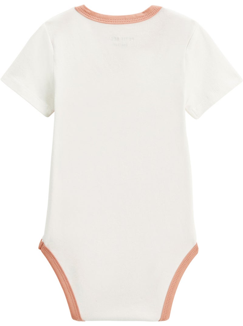 Lot de 2 bodies bébé manches courtes Mindanao Rose - Kiabi