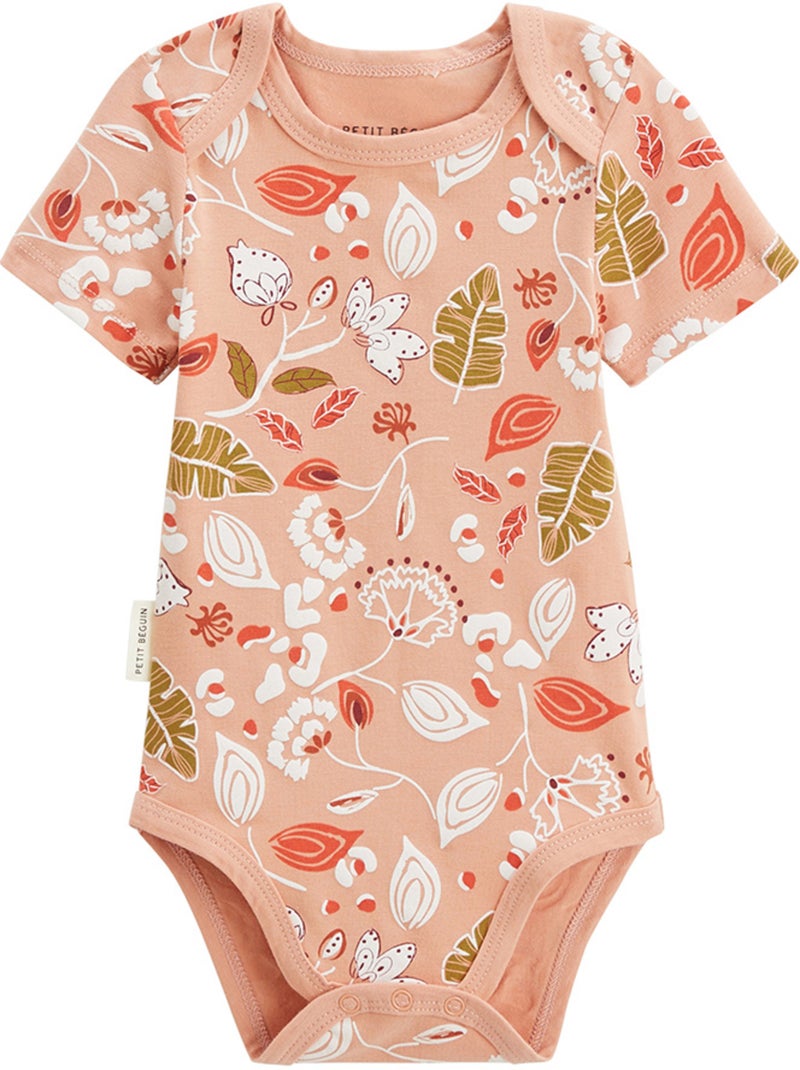 Lot de 2 bodies bébé manches courtes Mindanao Rose - Kiabi