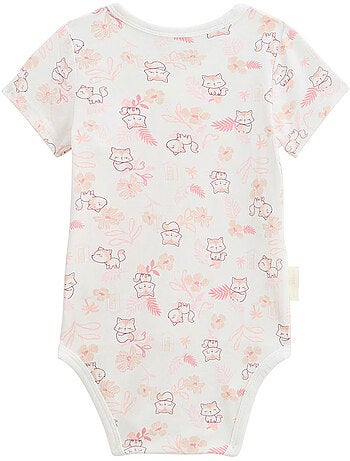 Lot de 2 bodies bébé manches courtes ouverture croisée Louison