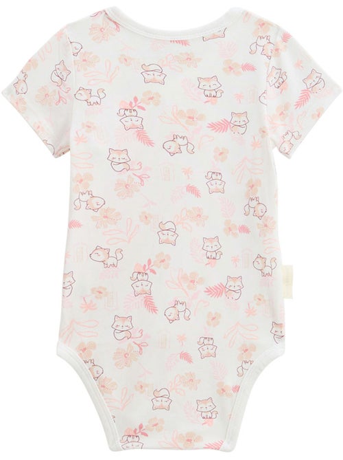 Lot de 2 bodies bébé manches courtes ouverture croisée Louison - Kiabi