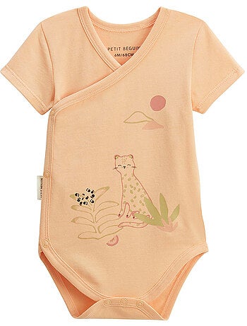 Lot de 2 bodies bébé manches courtes ouverture croisée Sierra