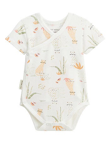 Lot de 2 bodies bébé manches courtes ouverture croisée Sierra