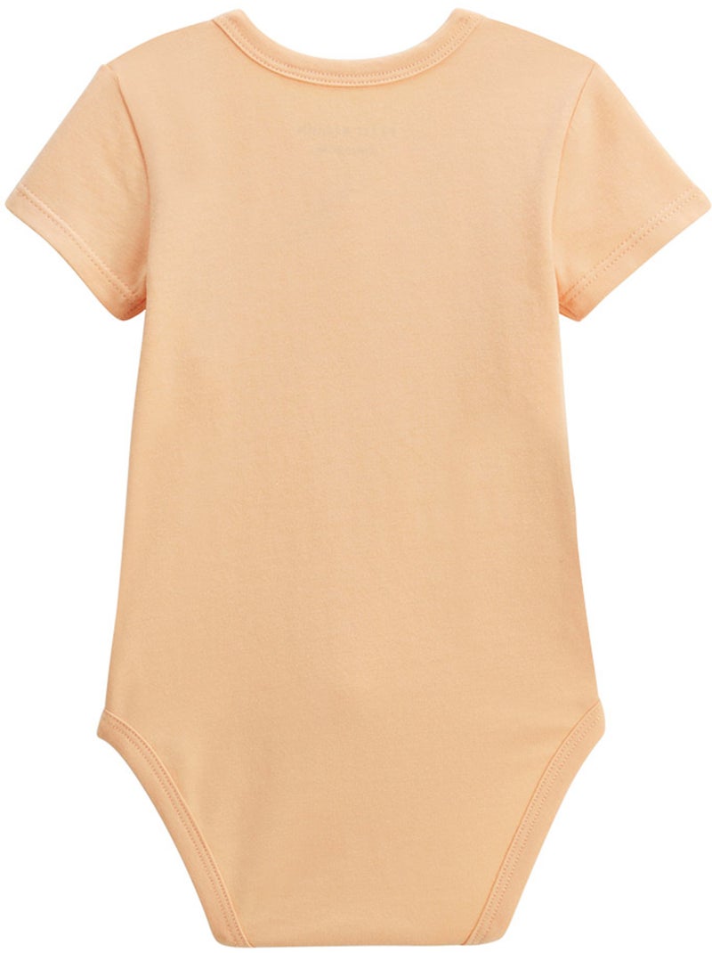 Lot de 2 bodies bébé manches courtes ouverture croisée Sierra Peche - Kiabi