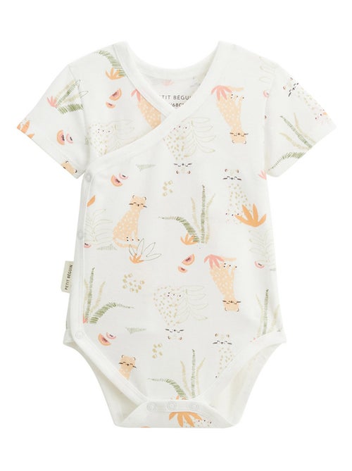 Lot de 2 bodies bébé manches courtes ouverture croisée Sierra - Kiabi