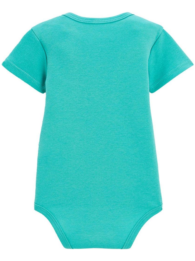 Lot de 2 bodies bébé manches courtes Paradise Flowers Bleu - Kiabi