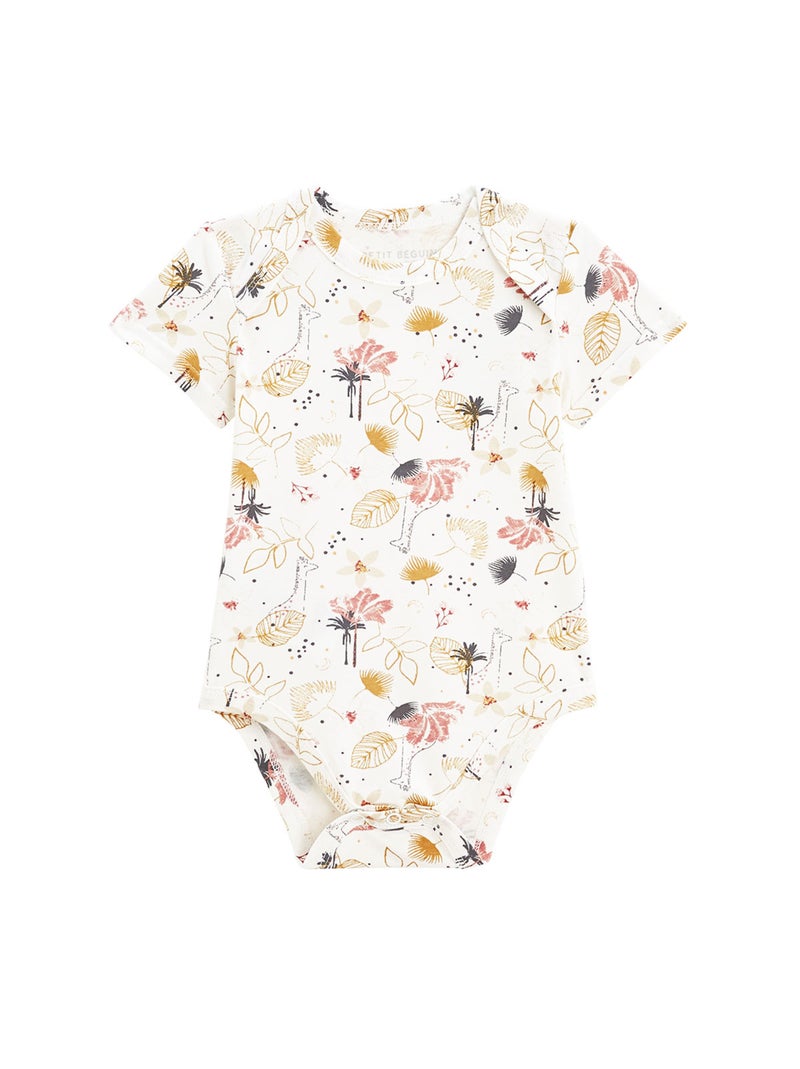 Lot de 2 bodies bébé manches courtes Sahara Ecru - Kiabi