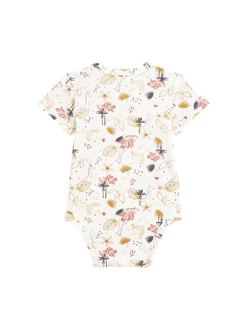 Lot de 2 bodies bébé manches courtes Sahara Ecru - Kiabi