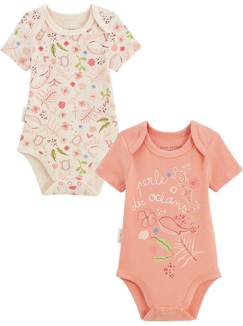 Lot de 2 bodies bébé manches courtes Santa Giulia - Kiabi