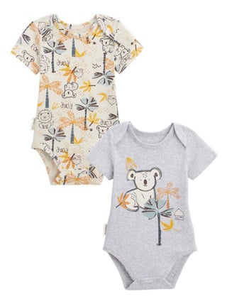 Lot de 2 bodies bébé manches courtes Tapioca