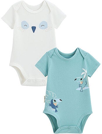 Lot de 2 bodies bébé manches courtes Toucana