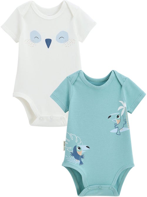 Lot de 2 bodies bébé manches courtes Toucana - Kiabi