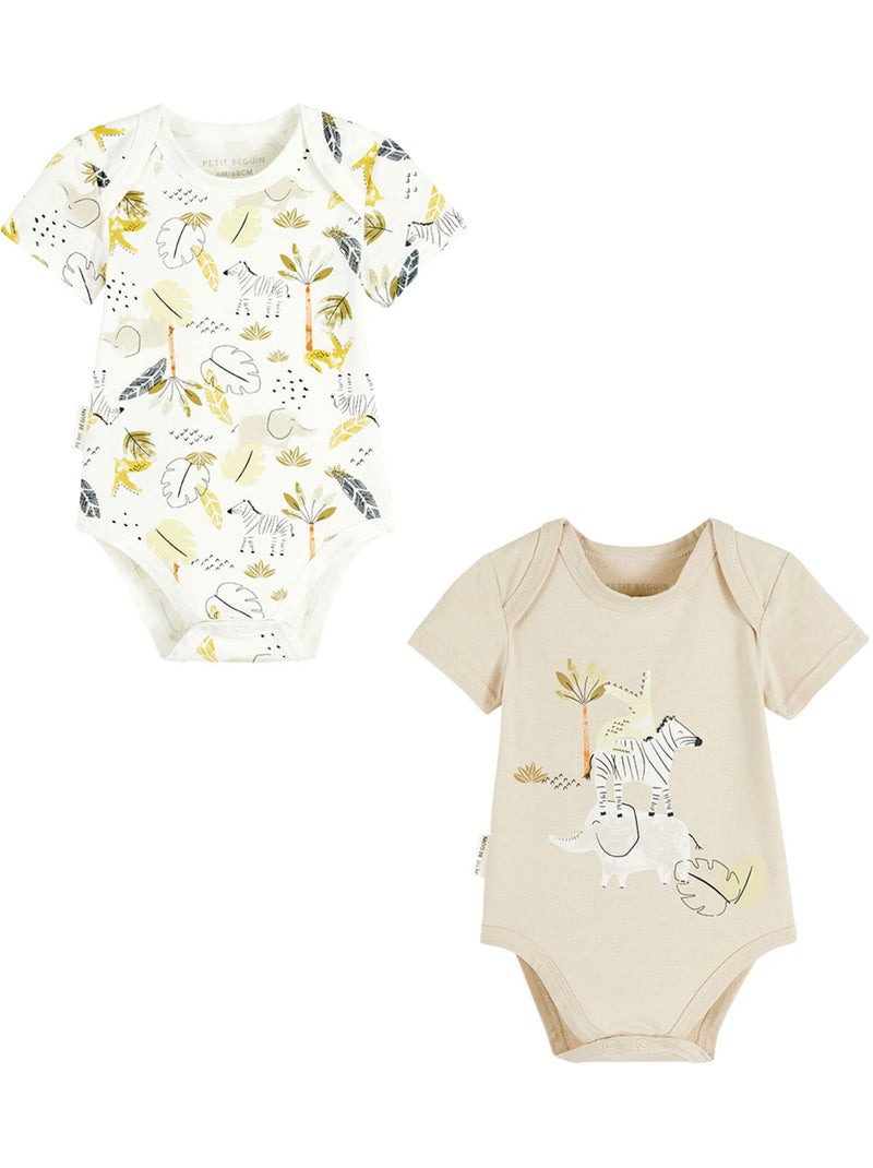 LC WAIKIKI Lot de 2 T-Shirts pour Bébé Garçons à Manches Courtes et Col