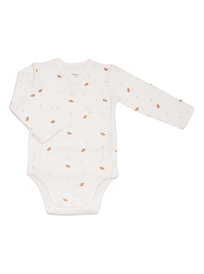 Lot De 2 Bodies Bébé Manches Longues - Mini Nous Ecru - Kiabi