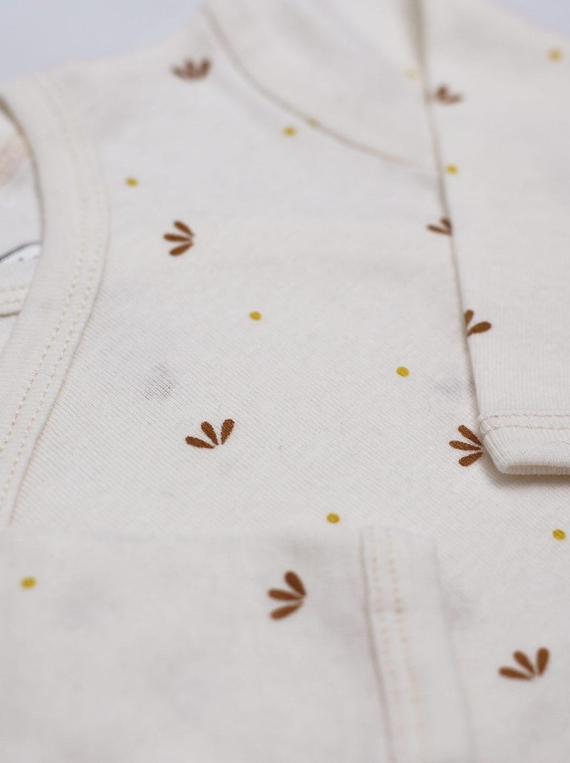 Lot De 2 Bodies Bébé Manches Longues - Mini Nous Ecru - Kiabi