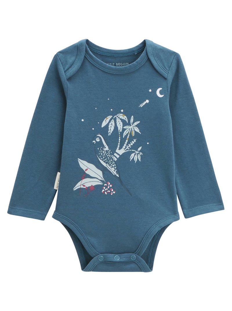 Lot de 2 bodies bébé manches longues Bianca Bleu - Kiabi