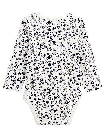 Lot de 2 bodies bébé manches longues Céleste