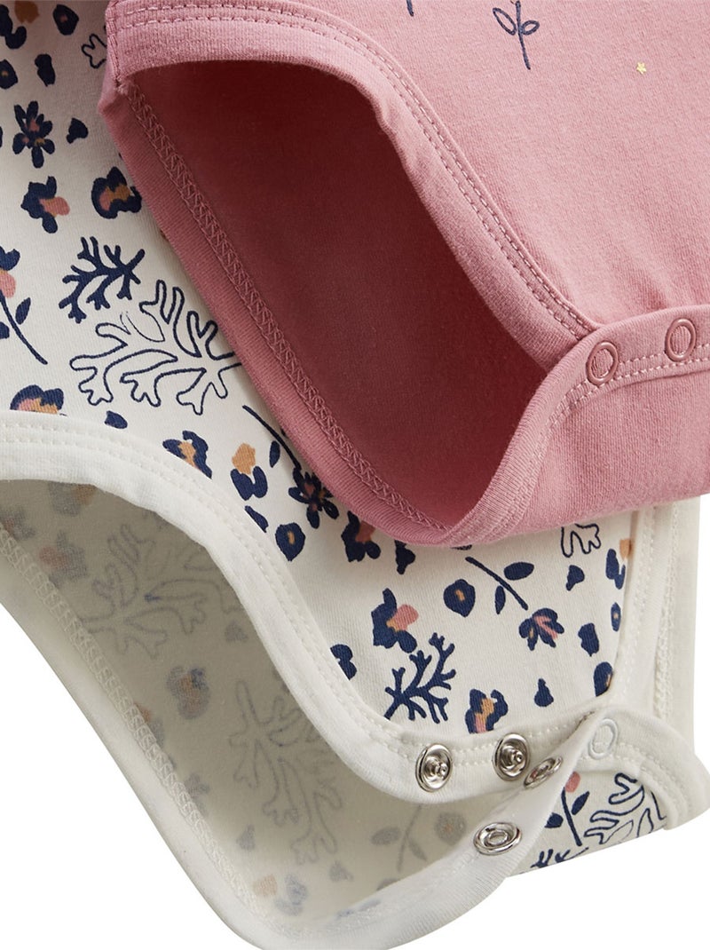 Lot de 2 bodies bébé manches longues Céleste Rose - Kiabi