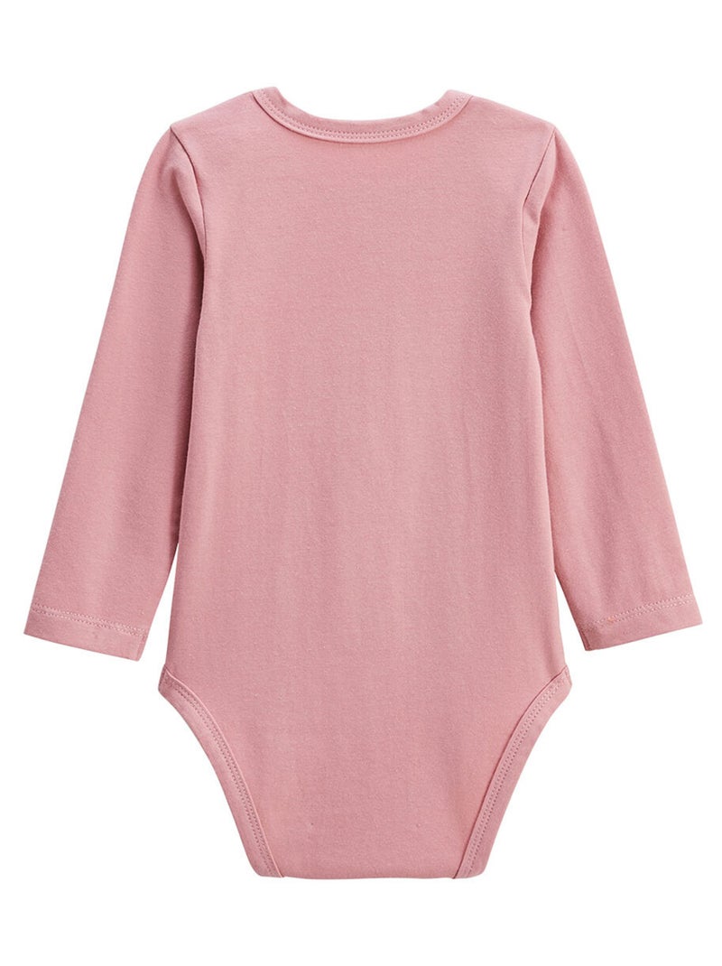 Lot de 2 bodies bébé manches longues Céleste Rose - Kiabi