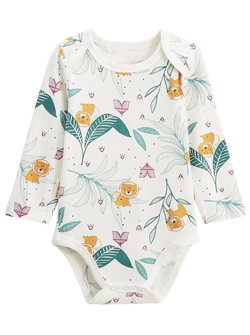 Lot de 2 bodies bébé manches longues Charly - Kiabi