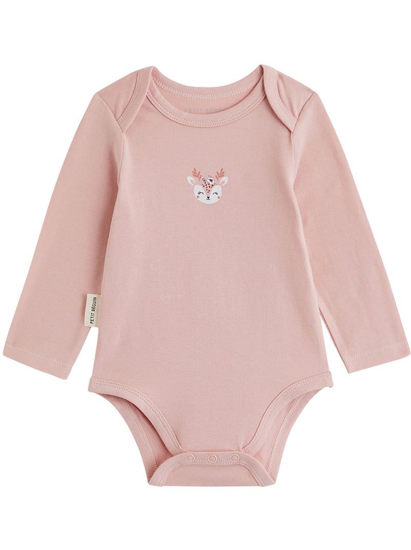 Lot de 2 bodies bébé manches longues cléo Rose - Kiabi