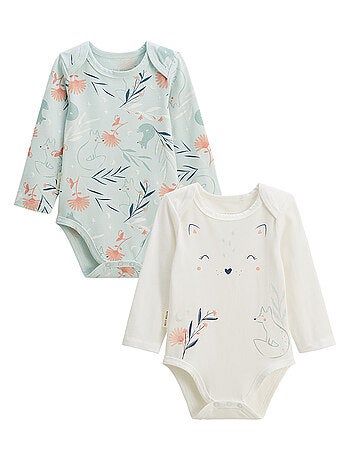 Lot de 2 bodies bébé manches longues Dina