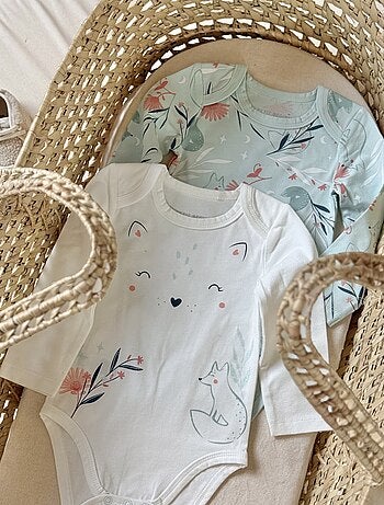Lot de 2 bodies bébé manches longues Dina