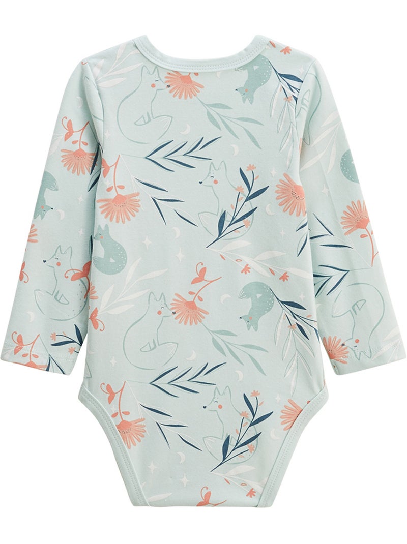 Lot de 2 bodies bébé manches longues Dina Bleu - Kiabi