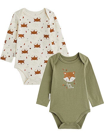 Lot de 2 bodies bébé manches longues Ginkgo