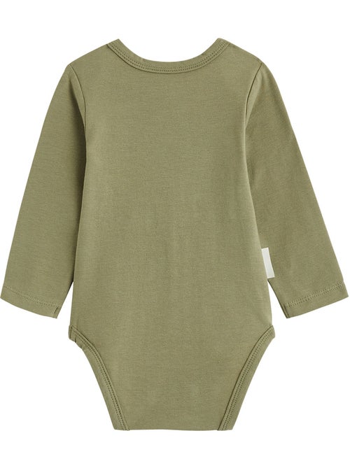 Lot de 2 bodies bébé manches longues Ginkgo - Kiabi Lot de 2 bodies bébé manches longues Ginkgo - Kiabi