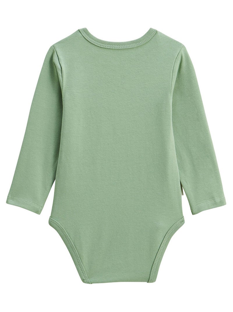 Lot de 2 bodies bébé manches longues Gustin Kaki - Kiabi