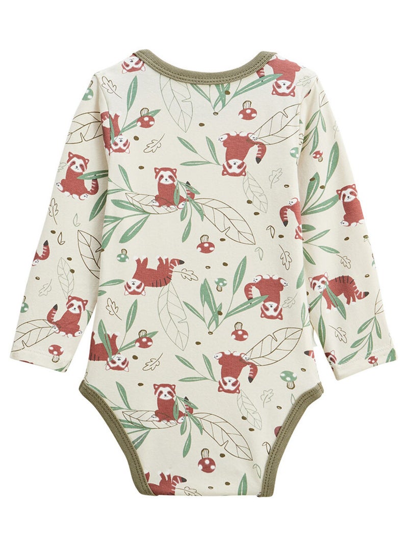 Lot de 2 bodies bébé manches longues Gustin Kaki - Kiabi