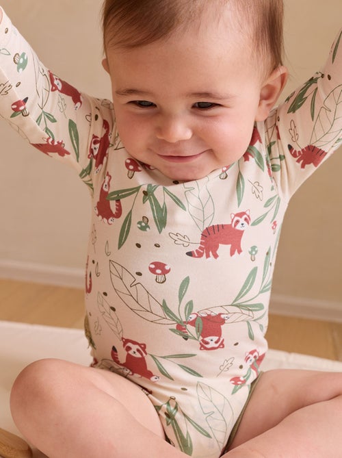 Lot de 2 bodies bébé manches longues Gustin - Kiabi