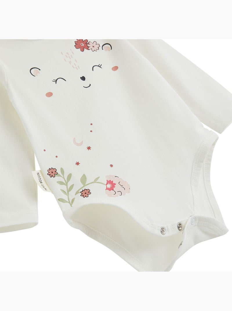 Lot de 2 bodies bébé manches longues Harmony Ecru - Kiabi