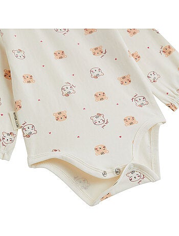 Lot de 2 bodies bébé manches longues léa