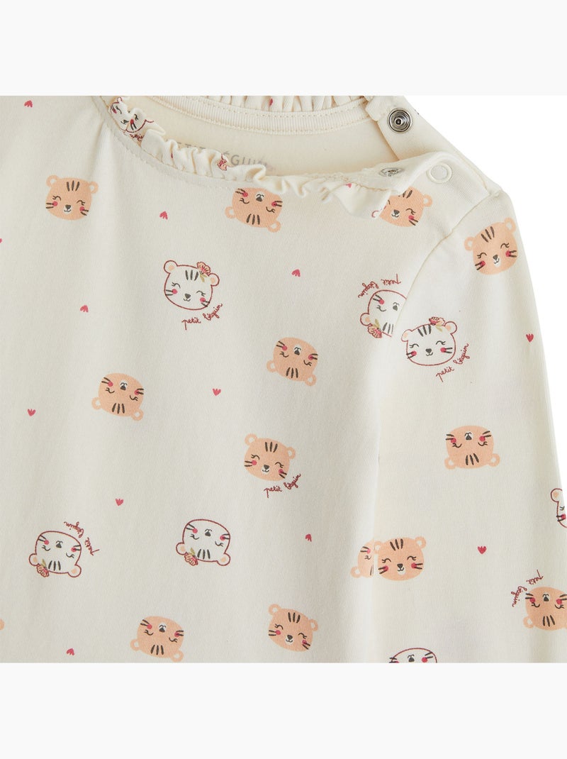 Lot de 2 bodies bébé manches longues léa Rose - Kiabi