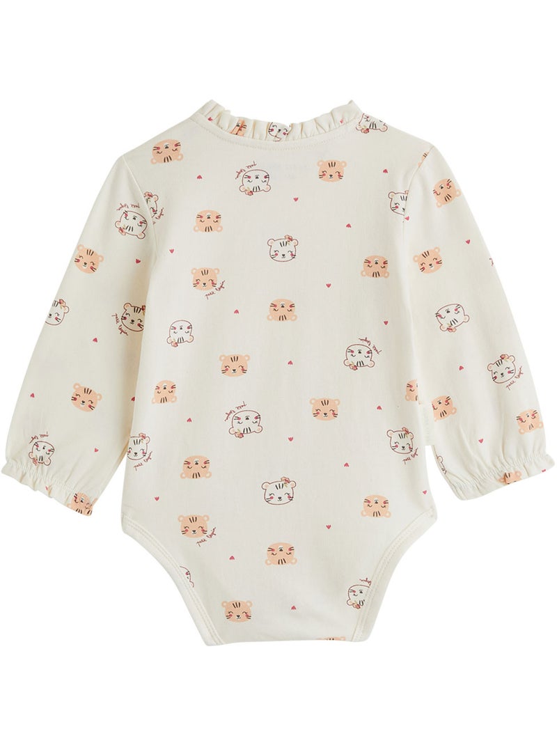 Lot de 2 bodies bébé manches longues léa Rose - Kiabi