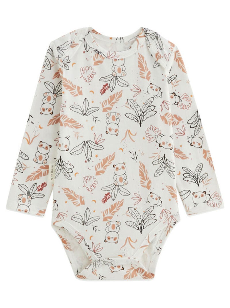 Lot de 2 bodies bébé manches longues Maloueg Marron - Kiabi