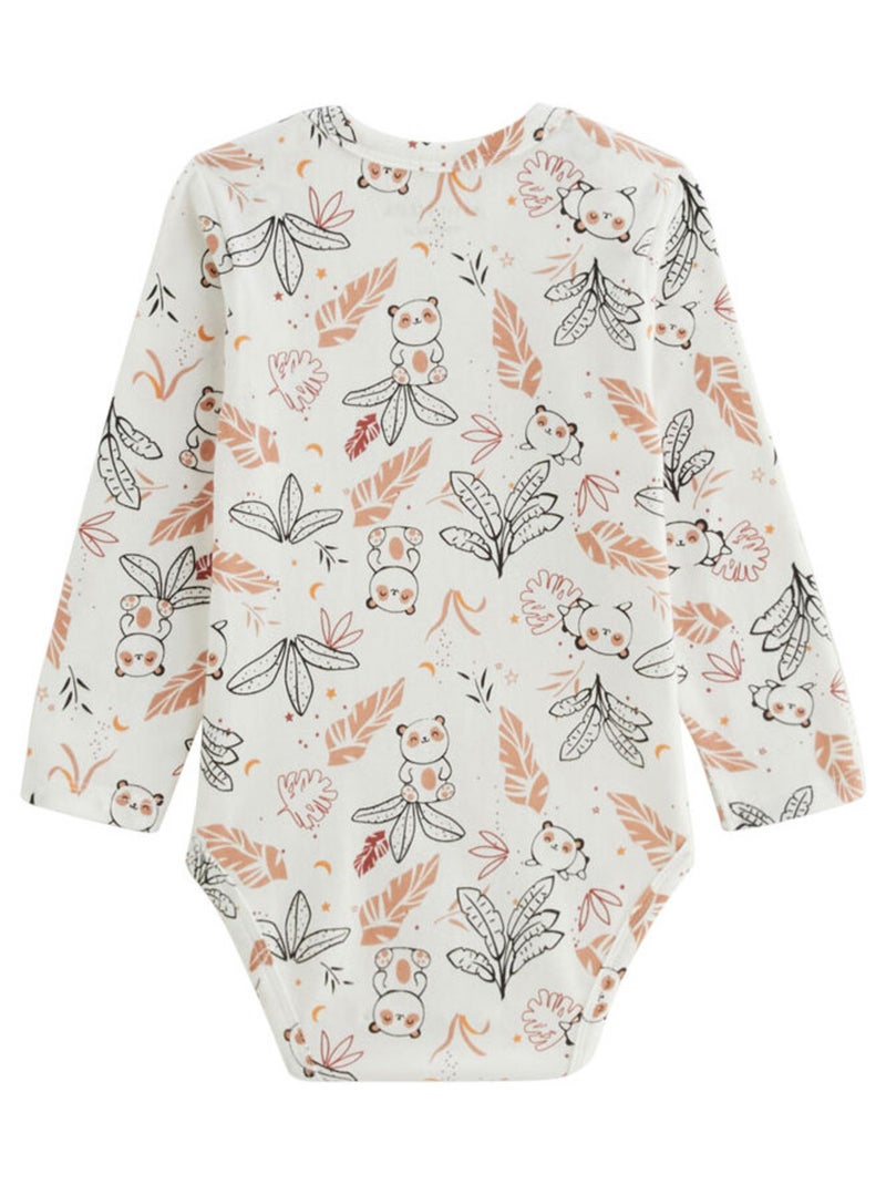 Lot de 2 bodies bébé manches longues Maloueg Marron - Kiabi