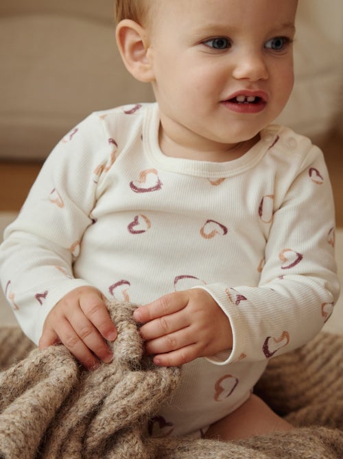 Lot de 2 bodies bébé manches longues Matcha - Kiabi