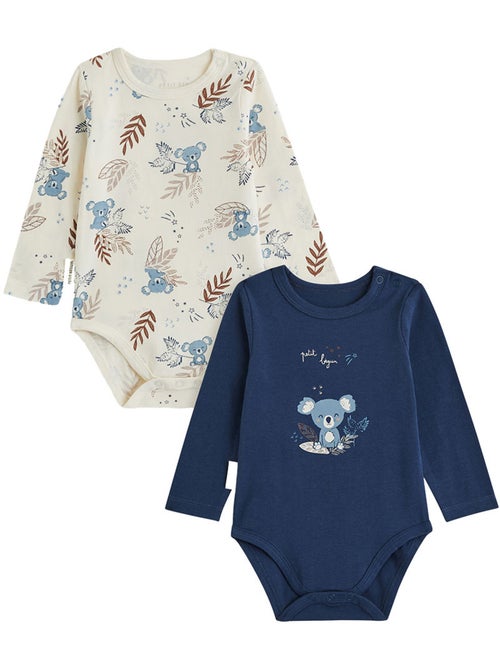 Lot de 2 bodies bébé manches longues mathéo - Kiabi Lot de 2 bodies bébé manches longues mathéo - Kiabi