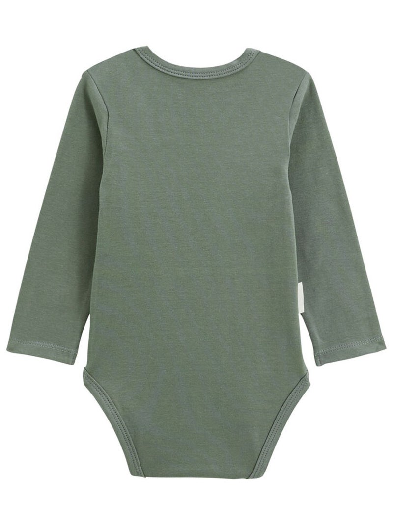 Lot de 2 bodies bébé manches longues Merlin Kaki - Kiabi