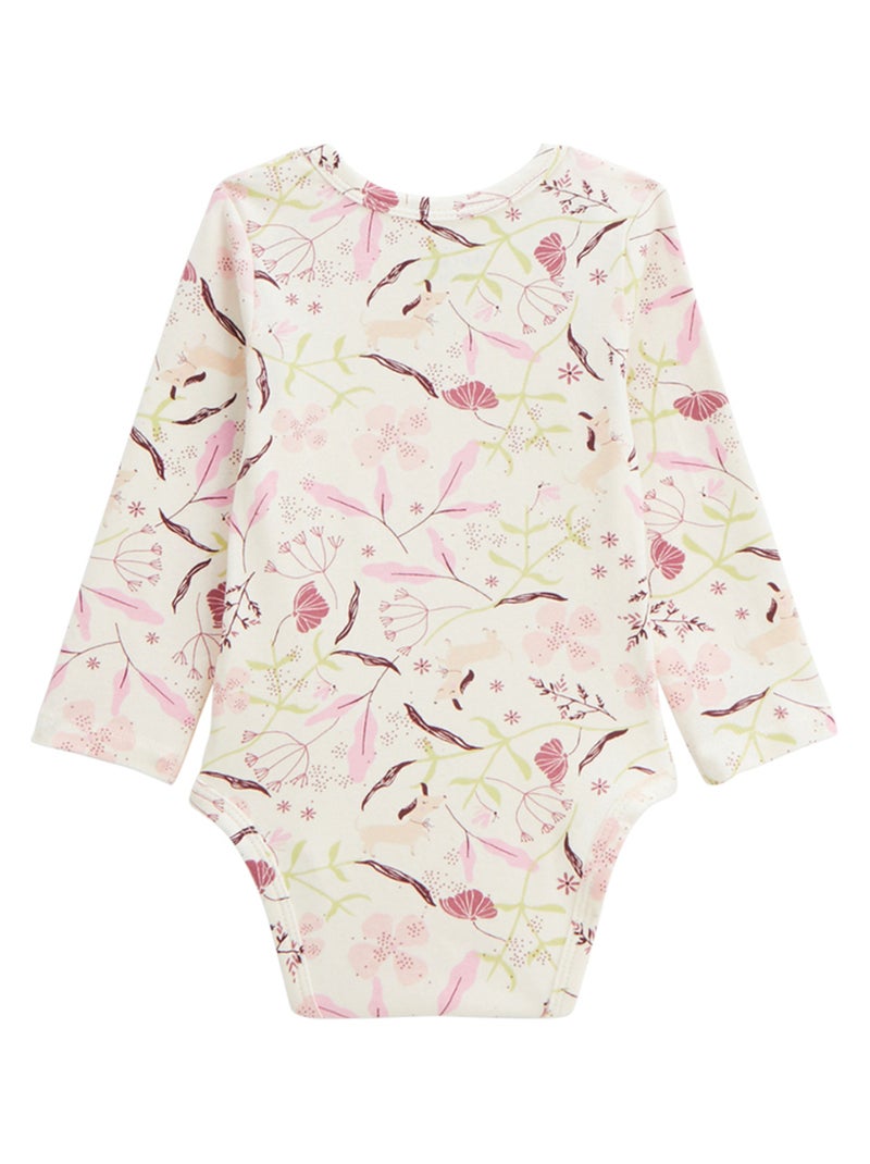 Lot de 2 bodies bébé manches longues Mila Rose - Kiabi