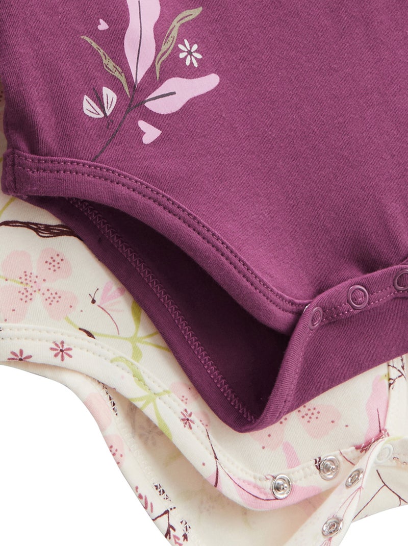 Lot de 2 bodies bébé manches longues Mila Rose - Kiabi